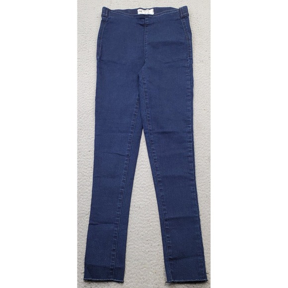 Free People Denim - Free People Skinny Jeans Womens 24 Blue Denim Stretch Comfort Raw Hem Pull-On